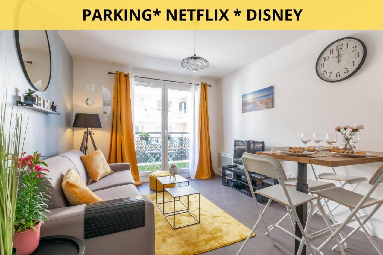 The Sunshine- Appart Cosy Proche Paris-Disney Avec Parking Prive Dans Residence Meaux Exterior photo